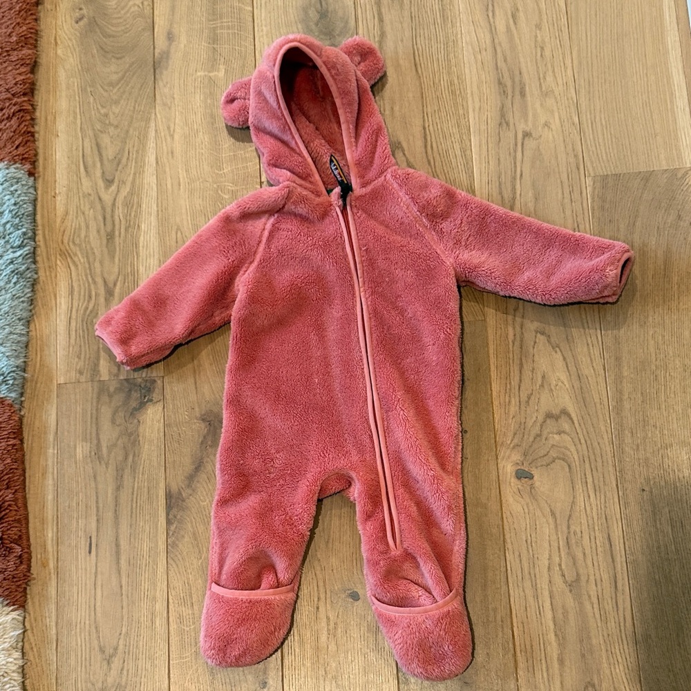 L.L. Bean Pink Fleece Baby Footie
